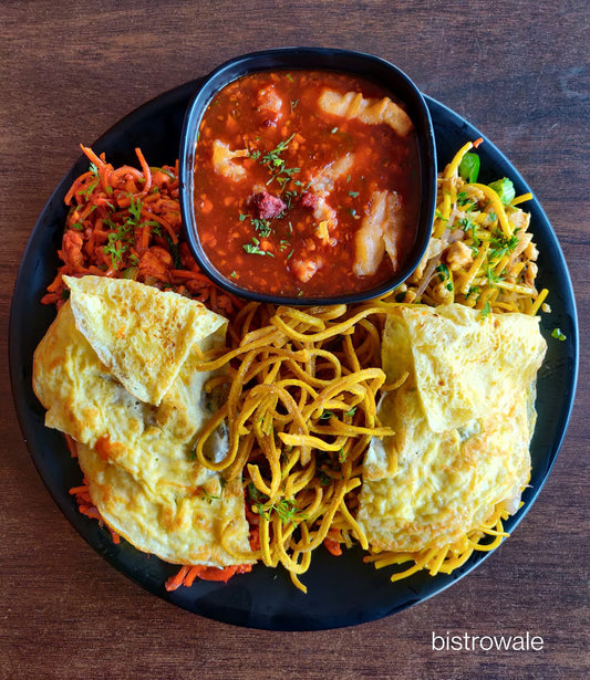 Chicken triple noodles